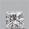 Natural Diamond 0.50 Carats, Princess with  Cut, F Color, SI1 Clarity and Certified by GIA