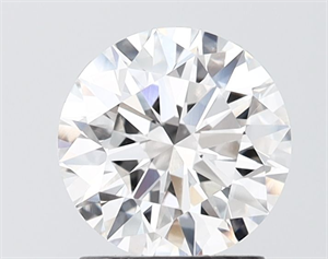 Picture of Lab Grown Diamond 1.57 Carats, Round with Ideal Cut, F Color, VVS2 Clarity and Certified by IGI