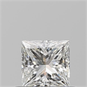 Natural Diamond 0.51 Carats, Princess with  Cut, F Color, VS1 Clarity and Certified by GIA