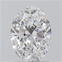 Natural Diamond 1.01 Carats, Oval with  Cut, D Color, VVS2 Clarity and Certified by GIA
