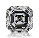 Natural Diamond 0.70 Carats, Asscher with  Cut, G Color, IF Clarity and Certified by GIA
