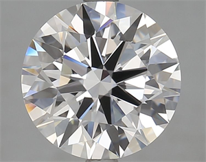 Picture of Lab Grown Diamond 3.21 Carats, Round with Ideal Cut, D Color, VVS1 Clarity and Certified by IGI