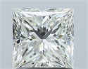 Natural Diamond 1.06 Carats, Princess with  Cut, H Color, VS1 Clarity and Certified by IGI