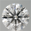 Lab Grown Diamond 5.04 Carats, Round with Ideal Cut, F Color, VS1 Clarity and Certified by IGI