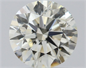 Natural Diamond 0.77 Carats, Round with Excellent Cut, L Color, SI2 Clarity and Certified by GIA