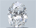 Natural Diamond 0.60 Carats, Oval with  Cut, E Color, VS2 Clarity and Certified by GIA
