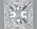 Natural Diamond 1.50 Carats, Princess with  Cut, E Color, VS2 Clarity and Certified by GIA