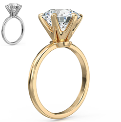 Picture of 4 Carat Lab diamond E VS1 thin ring