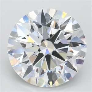 Picture of Lab Grown Diamond 3.45 Carats, Round with Ideal Cut, D Color, VVS1 Clarity and Certified by IGI