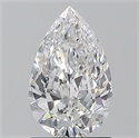 Natural Diamond 1.20 Carats, Pear with  Cut, D Color, VVS2 Clarity and Certified by GIA