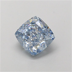 Picture of Lab Grown Diamond 1.25 Carats, CUSHION MODIFIED with  Cut, Fancy Intense Blue Color, VVS2 Clarity and Certified by IGI