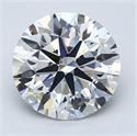 Diamante Natural 2.70 quilates, Redondo , Color E, claridad SI1 y certificado GIA