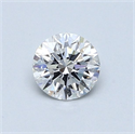 Diamante Natural 0.53 quilates, Redondo , Color D, claridad SI1 y certificado GIA