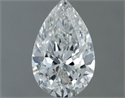 Natural Diamond 0.50 Carats, Pear with  Cut, F Color, SI1 Clarity and Certified by GIA