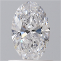 Natural Diamond 0.70 Carats, Oval with  Cut, D Color, SI2 Clarity and Certified by GIA