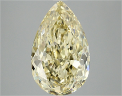 Picture of Lab Grown Diamond 5.06 Carats, Pear with  Cut, Fancy Yellow Color, VS1 Clarity and Certified by IGI