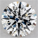 Natural Diamond 0.40 Carats, Round with Excellent Cut, H Color, SI2 Clarity and Certified by GIA