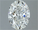 Natural Diamond 1.40 Carats, Oval with  Cut, H Color, SI2 Clarity and Certified by GIA