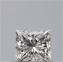 Natural Diamond 0.40 Carats, Princess with  Cut, F Color, VVS1 Clarity and Certified by GIA