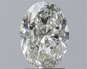 Picture of Natural Diamond 1.71 Carats, Oval with  Cut, J Color, VVS1 Clarity and Certified by GIA
