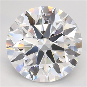Picture of Lab Grown Diamond 3.02 Carats, Round with Ideal Cut, D Color, VVS1 Clarity and Certified by IGI