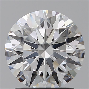Picture of Lab Grown Diamond 1.53 Carats, Round with Ideal Cut, D Color, IF Clarity and Certified by IGI