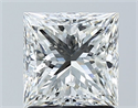 Diamante Natural 1.56 quilates, Princesa , Color H, claridad SI1 y certificado GIA
