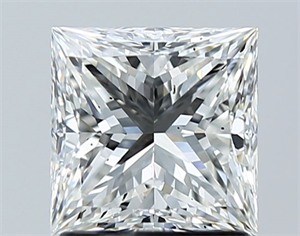 Foto Diamante Natural 1.56 quilates, Princesa , Color H, claridad SI1 y certificado GIA de