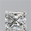 Natural Diamond 0.70 Carats, Princess with  Cut, G Color, VVS1 Clarity and Certified by GIA