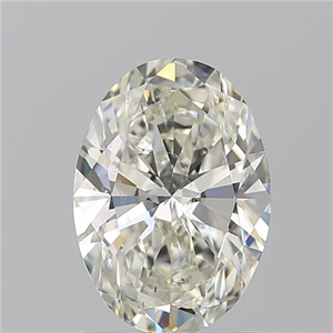 Picture of Natural Diamond 1.51 Carats, Oval with  Cut, K Color, SI2 Clarity and Certified by GIA