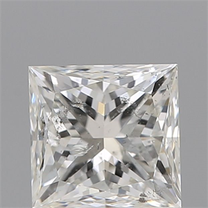 Picture of Natural Diamond 1.00 Carats, Princess with  Cut, H Color, SI2 Clarity and Certified by IGI