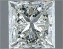 Natural Diamond 1.52 Carats, Princess with  Cut, H Color, VVS1 Clarity and Certified by IGI