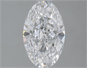 Natural Diamond 1.00 Carats, Oval with  Cut, D Color, VVS2 Clarity and Certified by GIA