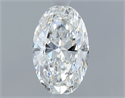 Natural Diamond 0.42 Carats, Oval with  Cut, F Color, SI1 Clarity and Certified by GIA