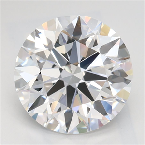 Picture of Lab Grown Diamond 2.61 Carats, Round with Ideal Cut, D Color, VVS1 Clarity and Certified by IGI