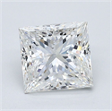 Natural Diamond 2.04 Carats, Princess with  Cut, H Color, VS2 Clarity and Certified by GIA
