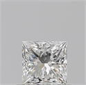 Natural Diamond 0.54 Carats, Princess with  Cut, H Color, VVS2 Clarity and Certified by GIA