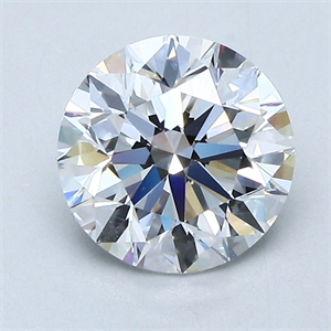Picture of Natural Diamond 1.90 Carats, Round with Excellent Cut, D Color, VS1 Clarity and Certified by GIA