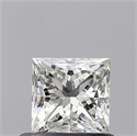 Natural Diamond 0.59 Carats, Princess with  Cut, H Color, VVS2 Clarity and Certified by GIA