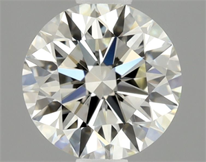 Picture of Natural Diamond 0.65 Carats, Round with Excellent Cut, K Color, VS2 Clarity and Certified by GIA