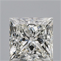 Natural Diamond 1.01 Carats, Princess with  Cut, I Color, VS1 Clarity and Certified by GIA