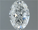 Natural Diamond 1.00 Carats, Oval with  Cut, E Color, SI2 Clarity and Certified by IGI