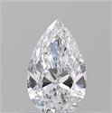Natural Diamond 0.50 Carats, Pear with  Cut, D Color, VS2 Clarity and Certified by GIA