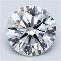 Natural Diamond 2.55 Carats, Round with Excellent Cut, G Color, VS1 Clarity and Certified by GIA