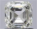 Natural Diamond 0.90 Carats, Asscher with  Cut, K Color, VVS1 Clarity and Certified by GIA