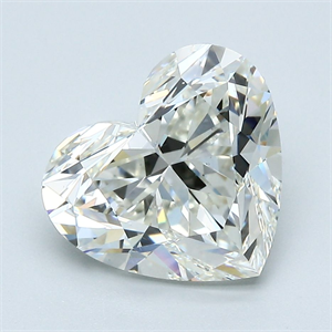 Picture of Natural Diamond 4.02 Carats, Heart with  Cut, J Color, SI1 Clarity and Certified by GIA
