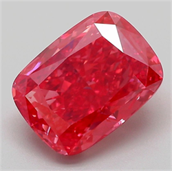 Picture of Lab Grown Diamond 3.18 Carats, CUSHION MODIFIED with  Cut, Fancy Vivid Pink Color, VS1 Clarity and Certified by IGI