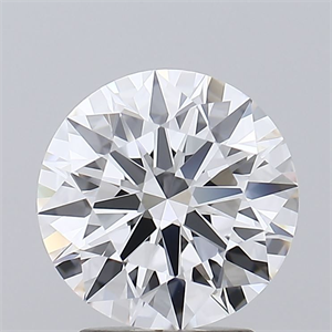 Picture of Lab Grown Diamond 2.54 Carats, Round with Ideal Cut, D Color, VVS2 Clarity and Certified by IGI