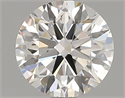 Natural Diamond 0.50 Carats, Round with Excellent Cut, H Color, VVS1 Clarity and Certified by GIA