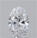 Natural Diamond 0.70 Carats, Oval with  Cut, D Color, VVS1 Clarity and Certified by GIA